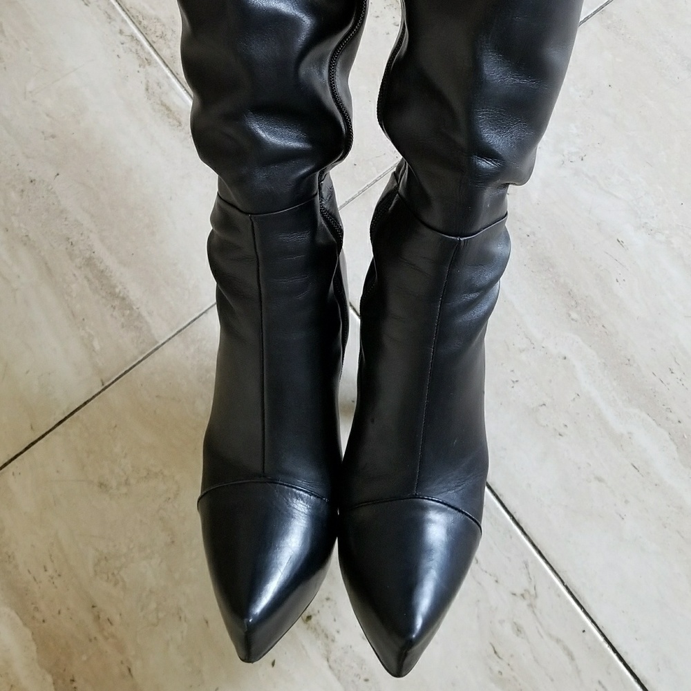 Boots black leather
